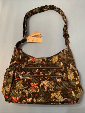 NWT lug Camper SE Wildlife Animal/Jungle Print Quilted Bag